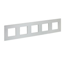 SKANDY Рамка 5-местная SK-F35S металл серебряный   SK-M52-M-K23  IEK