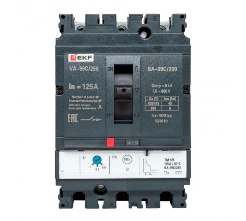 Выключатель автоматический ВА-99C 250/125А 3P 45кА EKF PROxima  mccb99C-250-125  EKF