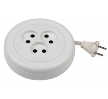 Удлинитель Россия UR(6)-3-3m рулетка без заземл., 3гн, 3м, ШВВП, 2x0.75мм2, 6А (УХ6-103)  Б0035760  ЭРА