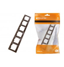 Рамка 6 постовая горизонтальная "ЭКО" (бук) "Таймыр"  SQ1814-0334  TDM