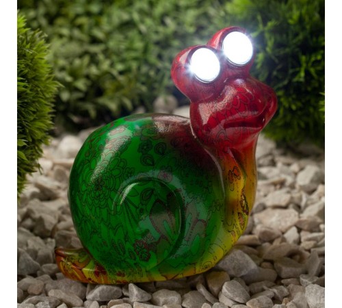 Cветильник садовый декоративный Улитка на солнечной батарее ERAFU01-02 полистоун, 14 см  Б0038495  ЭРА