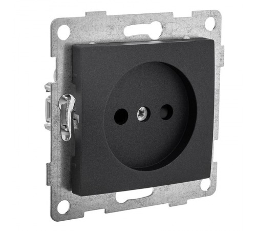 Bravo Розетка 1-ой б/з с з/ш, скрытая установка, 16А, 250В, графит  С10Р2-010  GUSI Electric