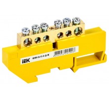 Шина PE "земля" на DIN-изоляторе ШНИ-8х12-6-Д-Ж  YNN10-812-6D-K05  IEK