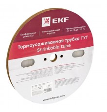 Термоусаживаемая трубка ТУТ 8/4 прозрачная рулон PROxima  tut-8-tr  EKF