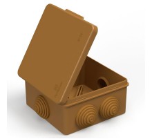 Коробка распределительная 40-0302-8001 для о/п безгалогенная (HF) бук 100х100х50 (60шт/кор) IP55  40-0302-8001  Промрукав