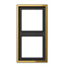 Рамка для вертикальной и горизонтальной установки, 2 поста; металл; покраска под золото; GO  GO2982  Jung