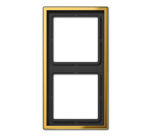 Рамка для вертикальной и горизонтальной установки, 2 поста; металл; покраска под золото; GO  GO2982  Jung