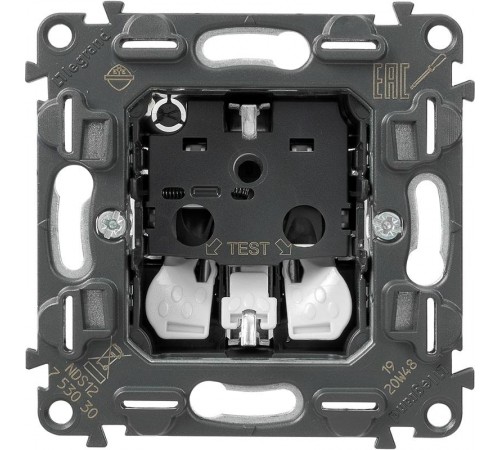 Valena Мех IN'MATIC Розетка с/з, со шторками, безвинт.зажим  753030  Legrand