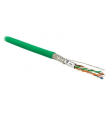 SFUTP4-C6-P26-IN-LSZH-GN-500 (500 м) Кабель витая пара, экранир. SF/UTP, категория 6, 4 пары(26 AWG), многожил. (patch) LSZH  445049  Hyperline