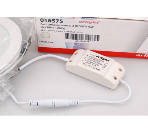 Светодиодная панель LT-R200WH 16W Day White 120deg  016575  Arlight