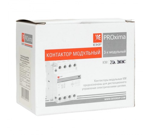 Контактор модульный КМ 20А 3NО+NC (3 мод.) EKF PROxima  km-3-20-31  EKF