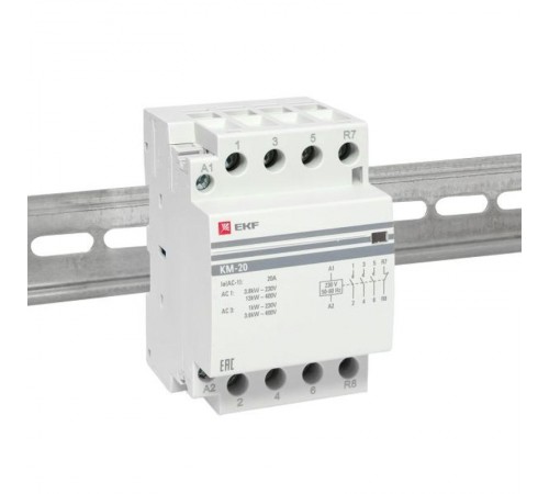 Контактор модульный КМ 20А 3NО+NC (3 мод.) EKF PROxima  km-3-20-31  EKF