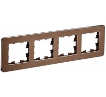 BRITE Рамка 4-ая РУ-4-1-Бр металл коричневый RE AL  BR-M42-M-21-K30  IEK