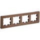 BRITE Рамка 4-ая РУ-4-1-Бр металл коричневый RE AL  BR-M42-M-21-K30  IEK