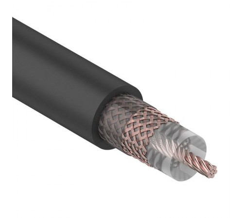 Кабель RG-213 (50 Ом), Cu/Cu 96 % (бухта 100 м) черный  01-2041  REXANT