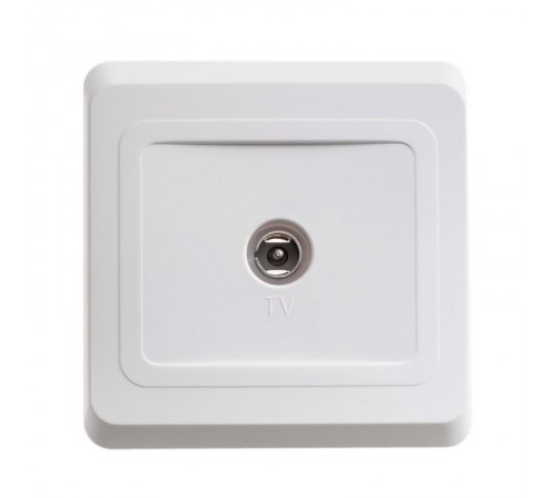 Этюд Белый С/У Розетка TV 1-ая 0,7dB  TVC-002B  SE