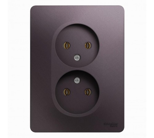 Glossa Сиреневый туман Розетка 2-ая без заземления (в сборе)  GSL001420  SE