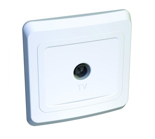 Этюд Белый С/У Розетка TV 1-ая 0,7dB  TVC-002B  SE