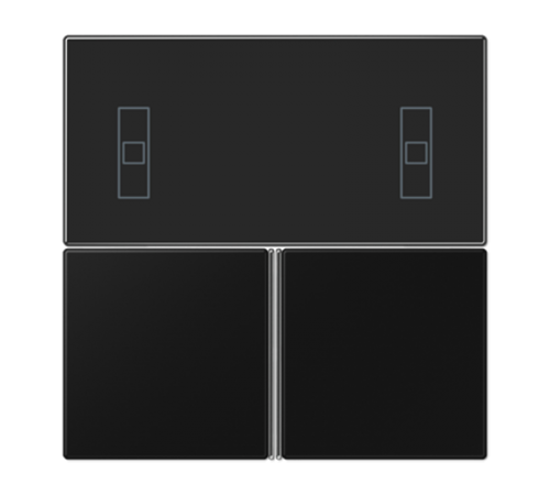 Набор накладок для 4093KRMSTD; термопласт; черный матовый LS4093TSASWM Jung