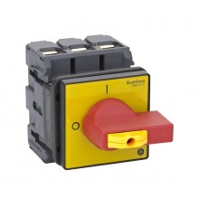 Выключатель-Разъединитель 3P 100A IP20 с красной рукояткой на дверцу 4 винта 1 замок  MSD100360R  SE