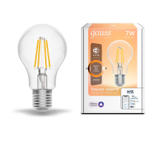 Лампа светодиодная филаментная Smart Home DIM E27 A60 7 Вт 1/10/40  1200112  Gauss