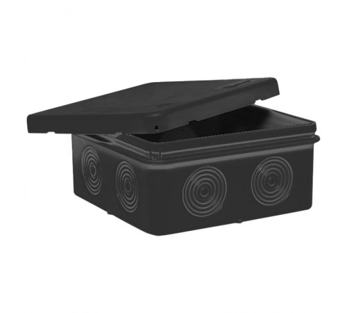 Коробка распределительная КМР-030-031 с крышкой наруж (85х85х40) 8 мембр. вводов чёрная IP55  plc-kmr2-030-031-b  EKF