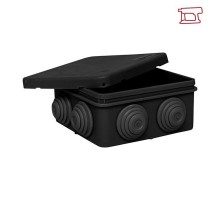 Коробка распределительная КМР-030-031 с крышкой наруж (85х85х40) 8 мембр. вводов чёрная IP55  plc-kmr2-030-031-b  EKF