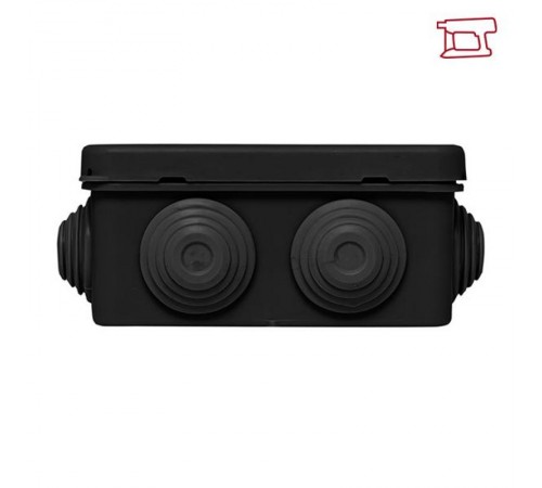 Коробка распределительная КМР-030-031 с крышкой наруж (85х85х40) 8 мембр. вводов чёрная IP55  plc-kmr2-030-031-b  EKF