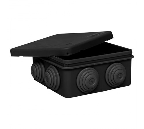 Коробка распределительная КМР-030-031 с крышкой наруж (85х85х40) 8 мембр. вводов чёрная IP55  plc-kmr2-030-031-b  EKF