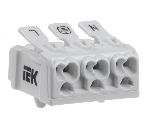 Клемма пружинная соединительная КСПн3-L+N+PE  UKZ-B06-3P-F1-E0-10  IEK