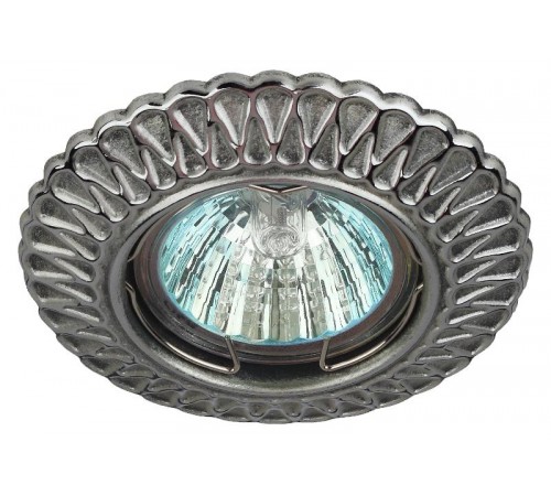 Светильник встраиваемый ST4 CH/SS штампованный MR16,12V/220V, 50W сатин серебро/хром  Б0036482  ЭРА