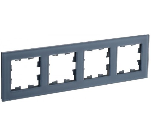 BRITE Рамка 4-ая РУ-4-2-Бр стекло маренго матовый  BR-M42-G-31-K35  IEK