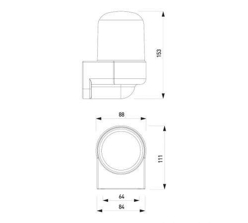 Светильник  НББ 02-60-003 для бани керамика/стекло угловой IP54 E27 max 60Вт 150х110х85 белый  Б0064016  ЭРА