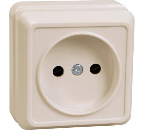 ОКТАВА кремовый Розетка 1-местная О/У б/з 10А РС20-2-ОКм ERO10-K33-10-DC  GENERICA