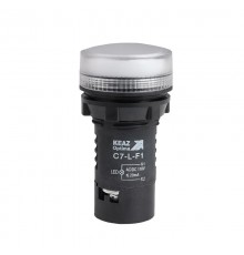 Лампа светодиодная OptiSignal Compact D22 C7-L-F1 белая 110 В AC/DC XB7EV01GP  362154  КЭАЗ