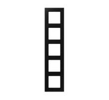 Рамка 5 постов; серия A550; термопласт; черный матовый  A5585BFSWM  Jung