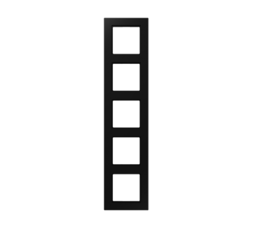 Рамка 5 постов; серия A550; термопласт; черный матовый  A5585BFSWM  Jung