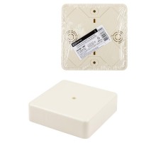 Коробка распределительная КР 100х100х29 о/п, сл. кость, IP40, инд. штрихкод  SQ1401-1807  TDM