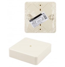 Коробка распределительная КР 100х100х29 о/п, сл. кость, IP40, инд. штрихкод  SQ1401-1807  TDM