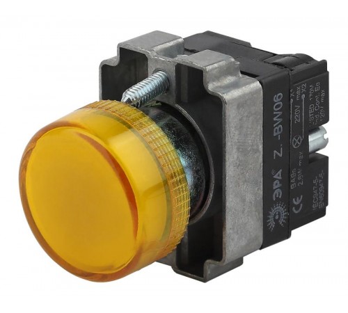 Индикатор LAY5-BU65 желтого цвета d22мм (20/200/8000)  Б0045622  ЭРА