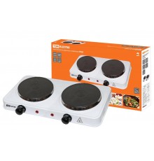 Электроплитка двухконф. ЭПД2 230 В, 2х1 кВт, диск, белая  SQ2504-0004  TDM