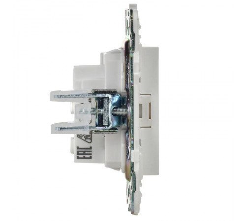 SKANDY Розетка без заземления с защитными шторками 10А SK-R01W арктический белый  SK-R13-10-K01  IEK