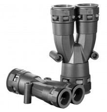 Разветвитель DN 1х17 + 2х12 мм. полиамид. цвет чёрный  PAY171212N  DKC