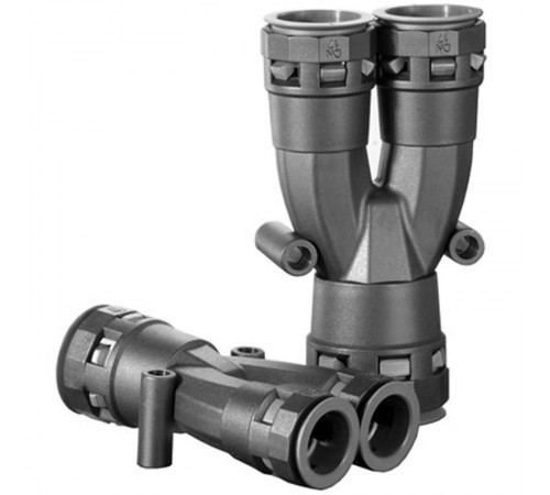 Разветвитель DN 1х23 + 2х17 мм. полиамид. цвет чёрный  PAY231717N  DKC