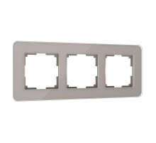 W0032417/ Рамка на 3 поста Elite (дымчатый, стекло)  a057876  Werkel