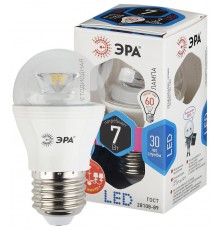 Лампа светодиодная LED  7Вт Е27 4000К СТАНДАРТ smd P45-7w-840-E27-Clear  Б0020553  ЭРА