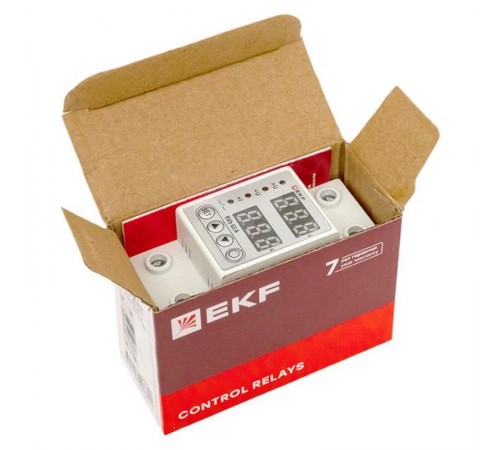 Реле напряжения и тока с дисп. RVb 63A  rvb-m63a EKF