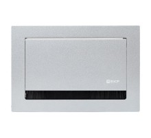 Встраиваемый настольный лючок, 4 модуля=2 поста, C-Line, металлик  cl-vnl-4-s  EKF