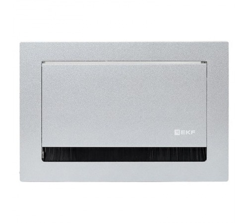 Встраиваемый настольный лючок, 4 модуля=2 поста, C-Line, металлик  cl-vnl-4-s  EKF