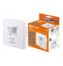 Датчик движения ДДВ-03 500Вт, 5-480с, 2-12м, 5+Лк, 140гр, 30-90Дб, IP20,  SQ0324-0013  TDM